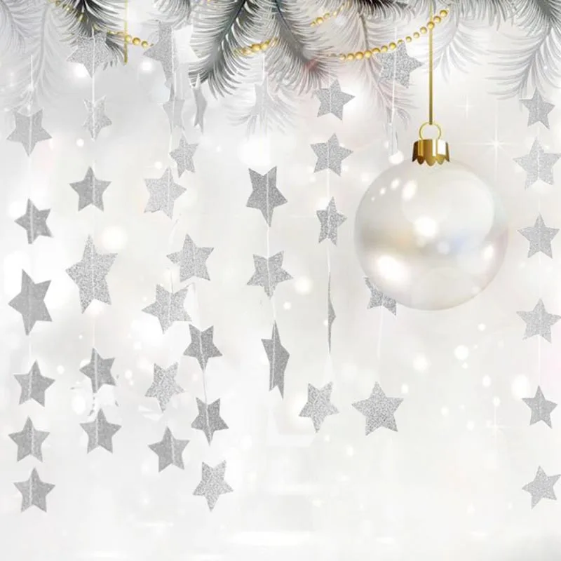 1 комплект 4 м разноцветная Бумажная гирлянда 7 см со звездами для детей детские