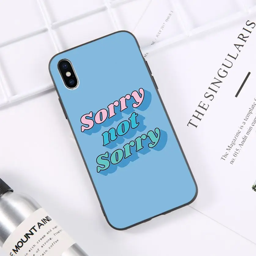 HTxian I am sorry no im not Novelty Fundas чехол для телефона iPhone 11 pro XS MAX 8 7 6 6S Plus X 5 5S SE XR casese