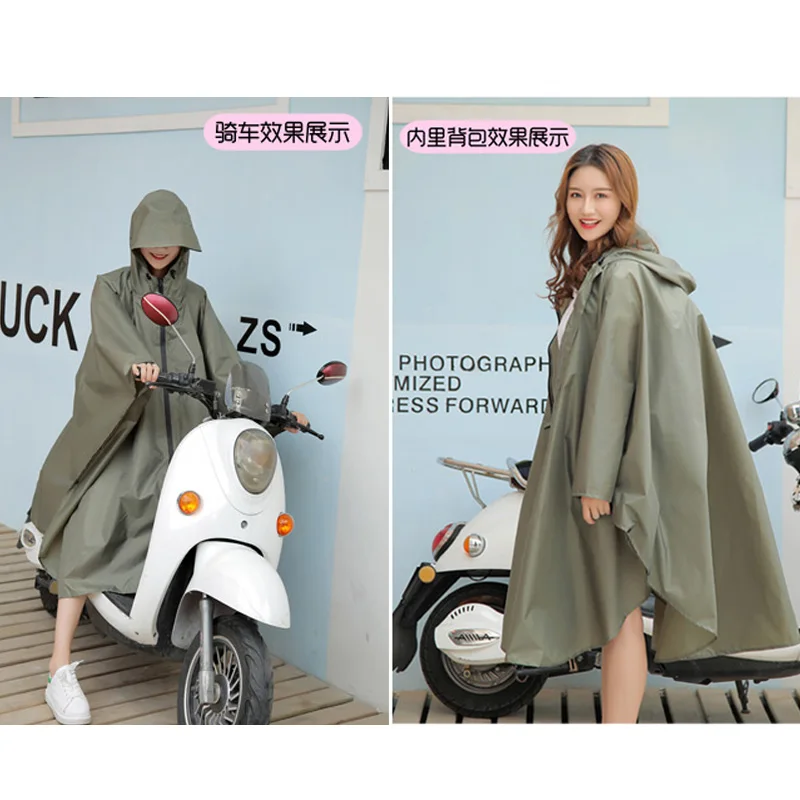 

Big Hat Trekking Women Rain Coat Waterproof Breathable Motorcycle Poncho Thin And Light Practical Veste Femme Rain Gear EC50YY
