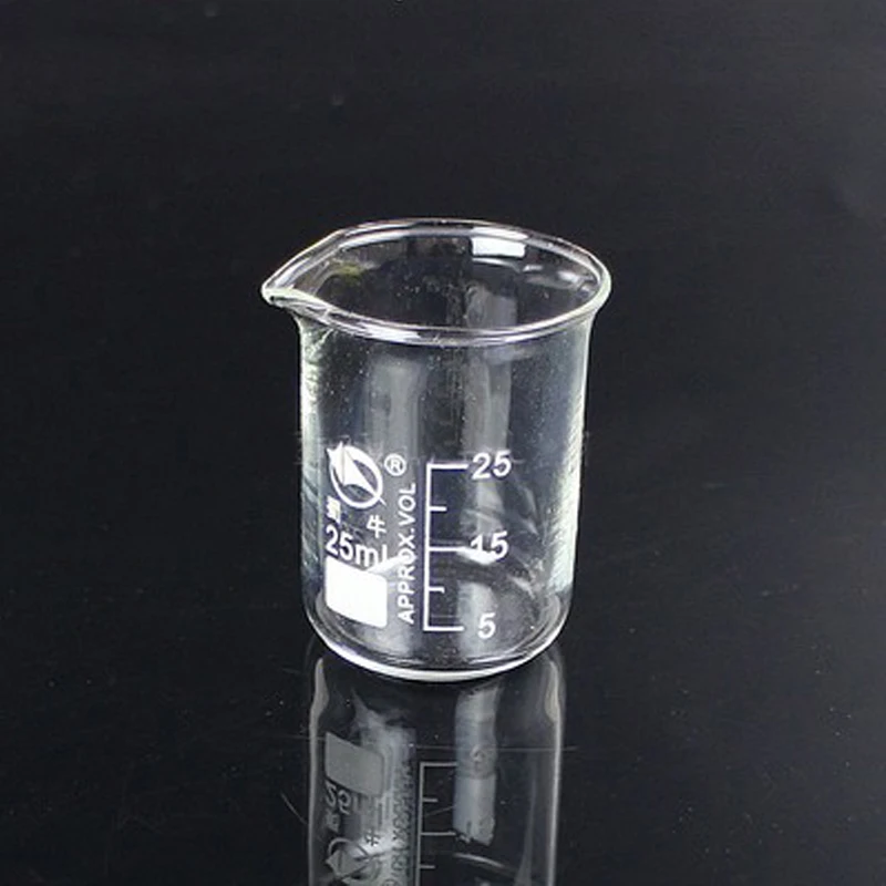 

5Pcs /Set 5ml 15ml 25ml 50ml 100ml Laboratory Supplies Borosilicate Glass 3.3 Beaker Heat Resistant Glass Beaker