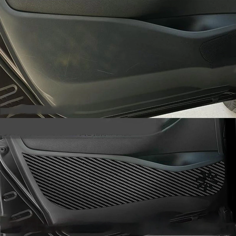 

4Pcs Car Door Anti-Kick Mat Anti-Scratch Door Mat Car Door Anti-Kick Protective Cover for Toyota Yaris