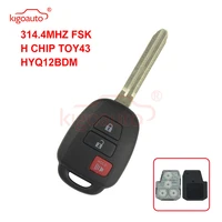 kigoauto 89070 0642106420 remote key 3 button 314 4mhz for toyota prius c hyq12bdmh chip