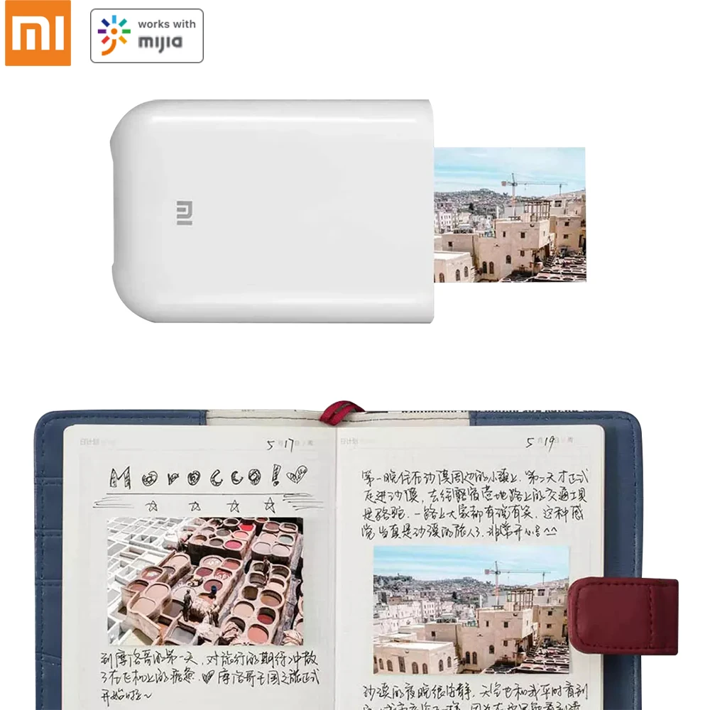 Портативный мини фотопринтер Xiaomi Mijia AR 300 точек/дюйм 500 мАч|Смарт-гаджеты| |