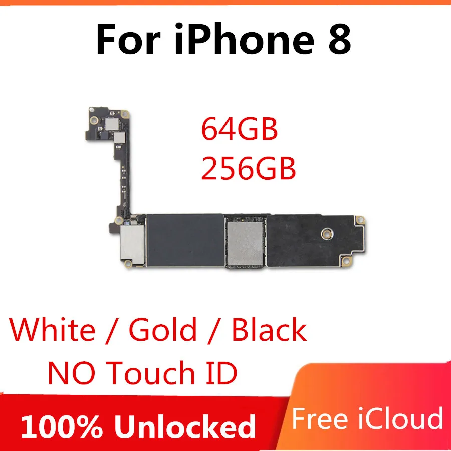 64 Гб 256 ГБ материнская плата для iPhone 8 с/без сенсорного ID с чипами логическая