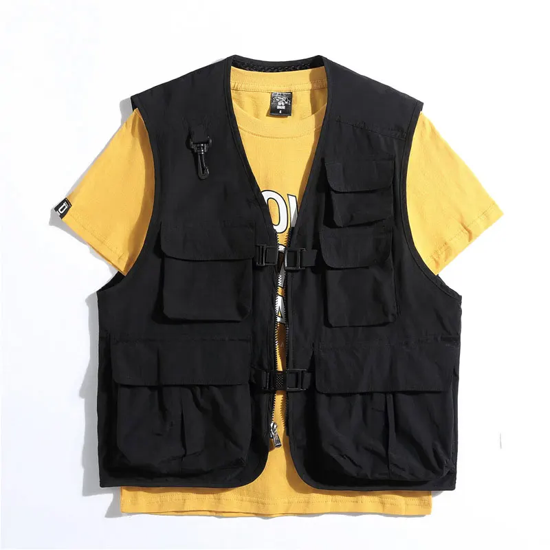 

Pockets Vest Brand Military Function Tactical Waistcoat Men Women Teeanger Sleeveless Jackets Outdoor Advertising