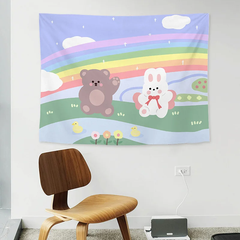 3d Аниме фон настенная ткань день рождения Искусственный гобелен покрывающая