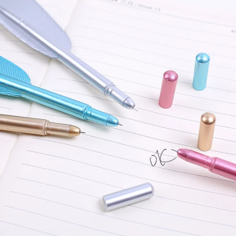 1pcs Feather Gel Pens 0.5mm Creative Kawaii Cute Pen Ink Gift School Office Supplies Stationery |