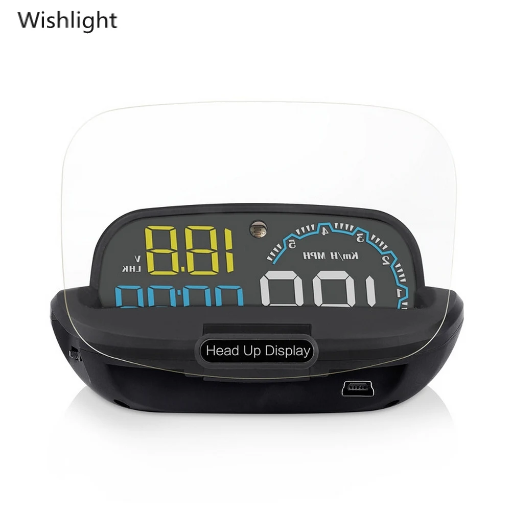 

Car HUD Head-up Display C600 OBD2 Overspeed Warning System Display Projector Driving Fuel Consumption Digital Voltage Alarm