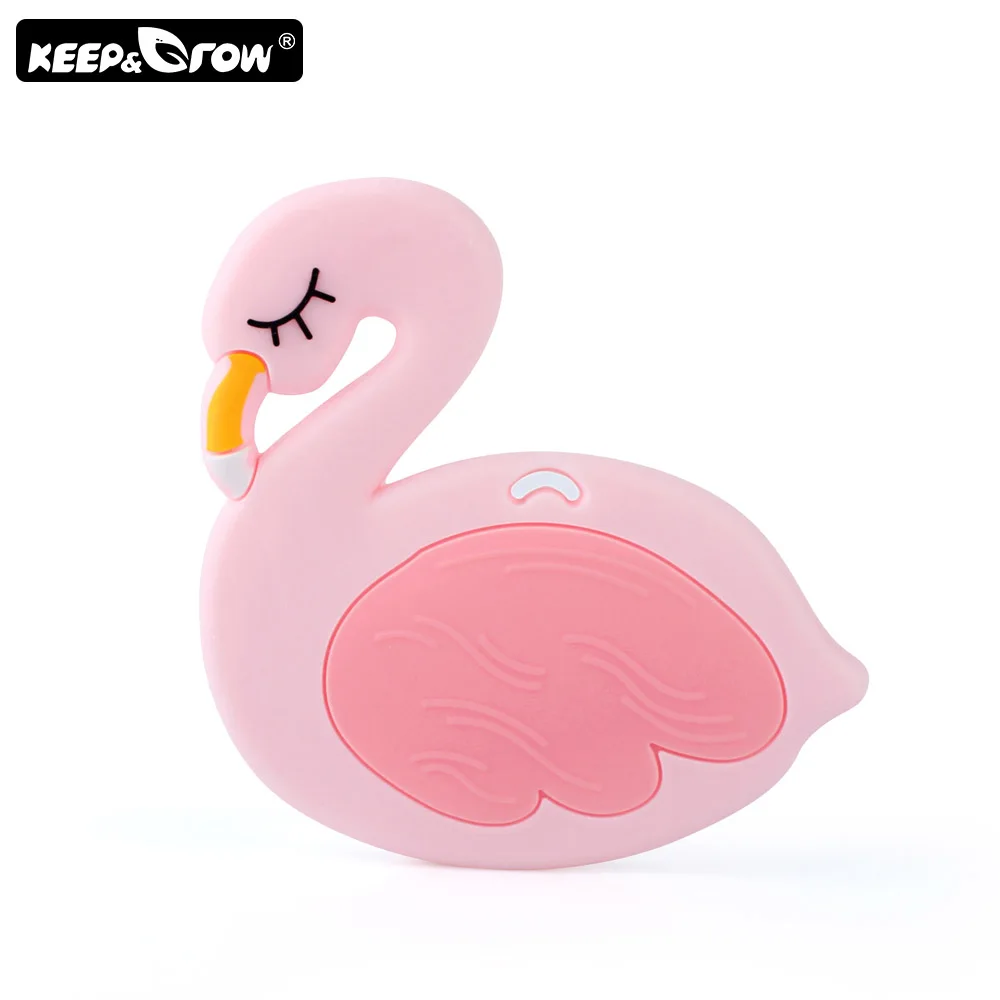 

1 шт., Детские Силиконовые Прорезыватели для зубов в виде фламинго