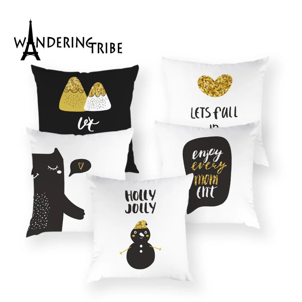 

Golden Moon Decorative Cushion Cover Pineapple Cartoon Simple Pillow Case Colorful Lifestyle Decor Bed Cushion Covers Dakimakura