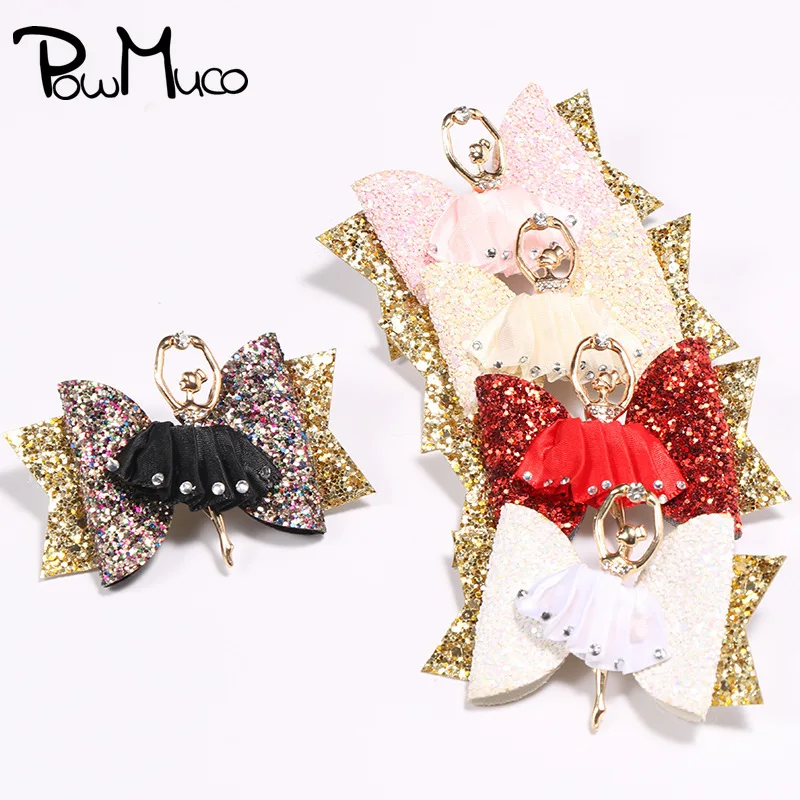 

Детские заколки для волос, с блестками, бантом, 8 х6 см