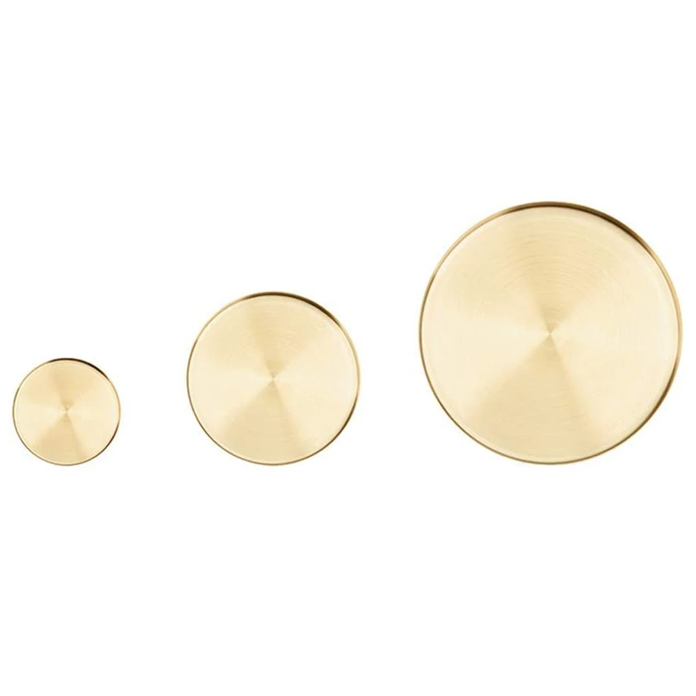 

Simple Gold Color Round Storage Tray Portable Bedroom Table Decorative Stainless Steel Tray Cosmetics Jewelry Display Organizer