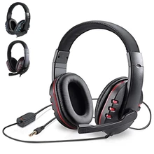 3.5mm Wired Gaming Headset Stereo Deep Bass Game Earphone Professional Computer Gamer With Microphone Earphone for PC PS4 Laptop