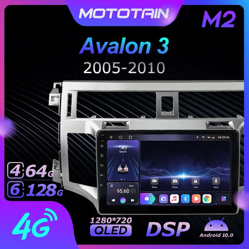 

1280*720 Android 10.0 Mototain Car Multimedia Auto Radio for Toyota Avalon 3 2005 - 2010 4G LTE Audio GPS Player 8 Core 6G 128G