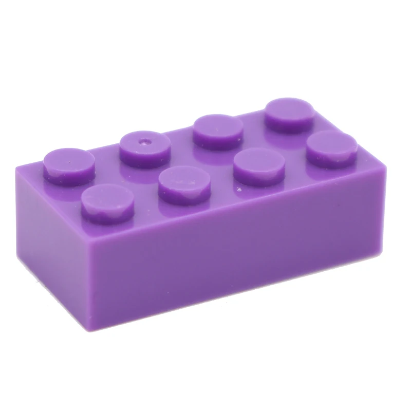 Moc креативный Кирпич 2x4 3001 основы, Обучающие Классические строительные блоки, объемные наборы, совместимые сборные частицы, игрушки для детей - Цвет: purple