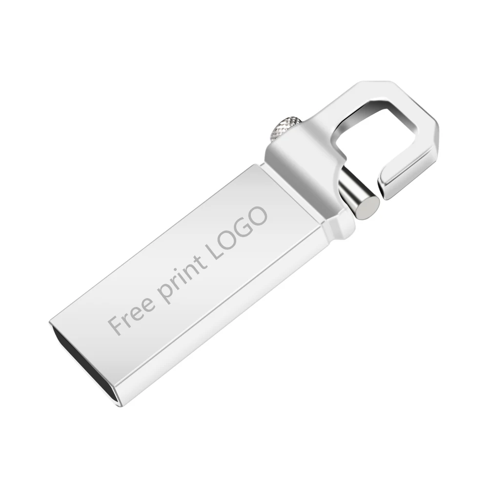 High Speed Metal USB Flash Drive 32GB pendrive 128GB 64GB 16GB 8GB pen drive 2.0 flash Memory stick Key cle usb Free Custom Logo