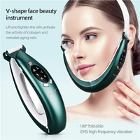 ckeyin v face shaping massager ems facial slimming belt led photon skin rejuvenation lifting massage band double chin remover
