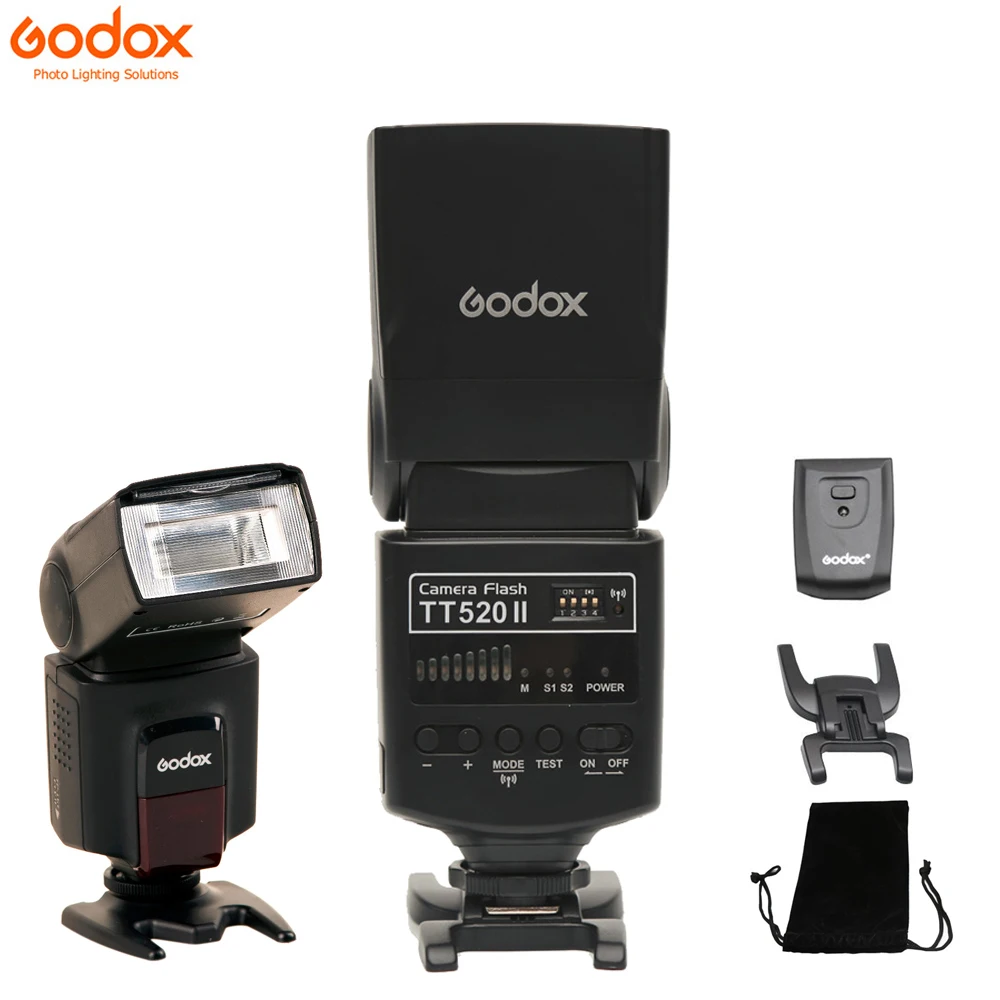 Вспышка для камеры Godox Thinklite TT520II со встроенным беспроводным сигналом 433 МГц