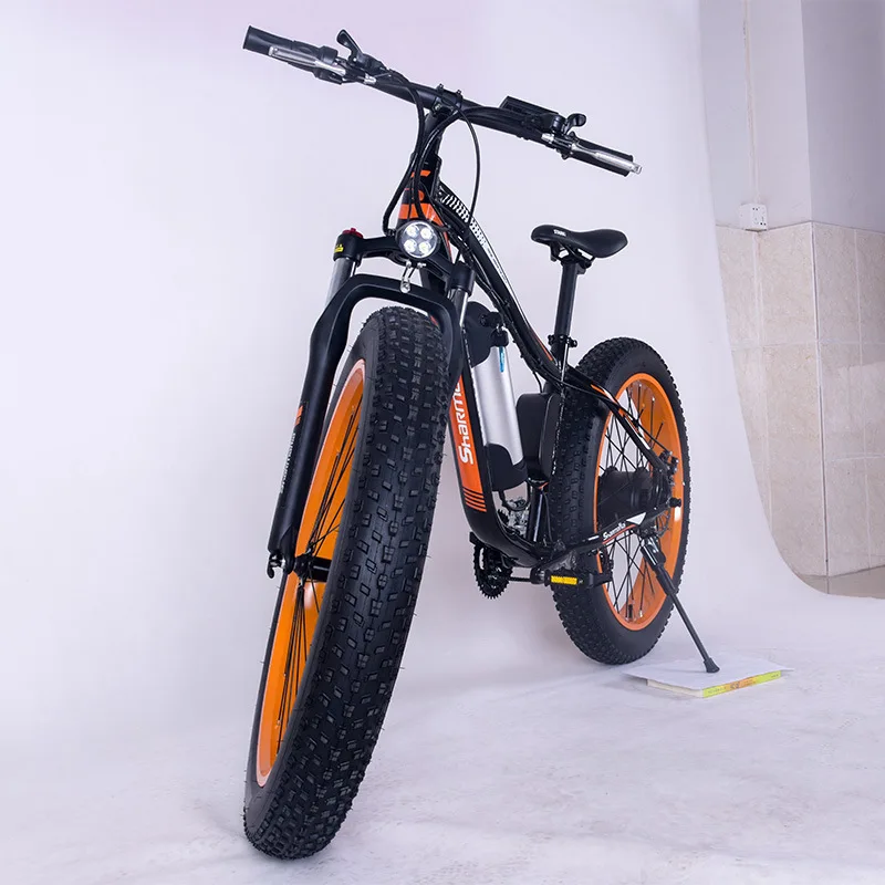 Мощный электрический автомобиль для взрослых с двигателем толстый велосипед 26
