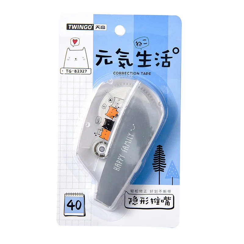 

20 Meter Cute Happy Family Flowers Cat White Out Corrector Correction Tape Schoo Office Accessories Stationery Kawaii