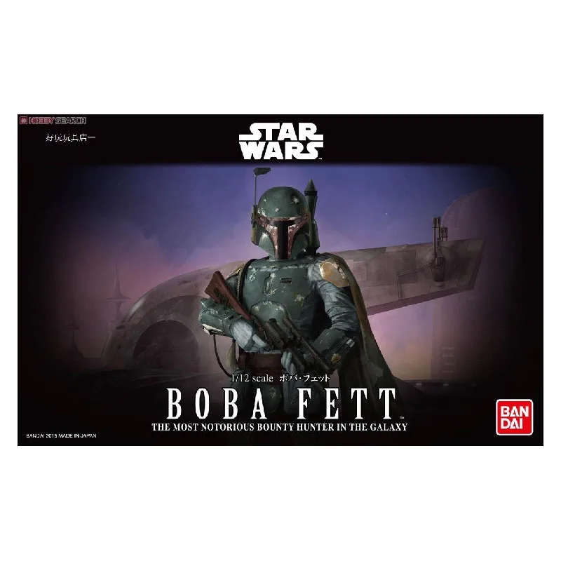 

Star Wars 1/12 Scale The Most Notorious Bounty Hunter In The Galaxy Boba Fett Assembly Model Anime Figures Collect Ornaments