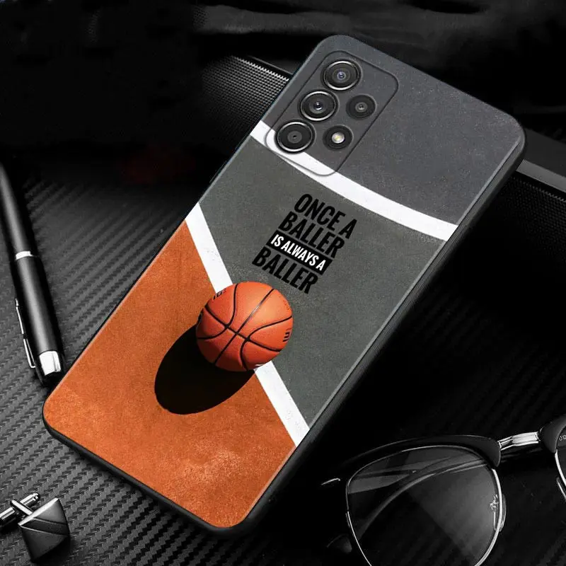 Basketball Basket Cover For Samsung Galaxy A51 A71 A41 A31 A11 A01 A72 A52 A42 A32 A22 A21s A02s A12 A02 Black Shell Capa Case