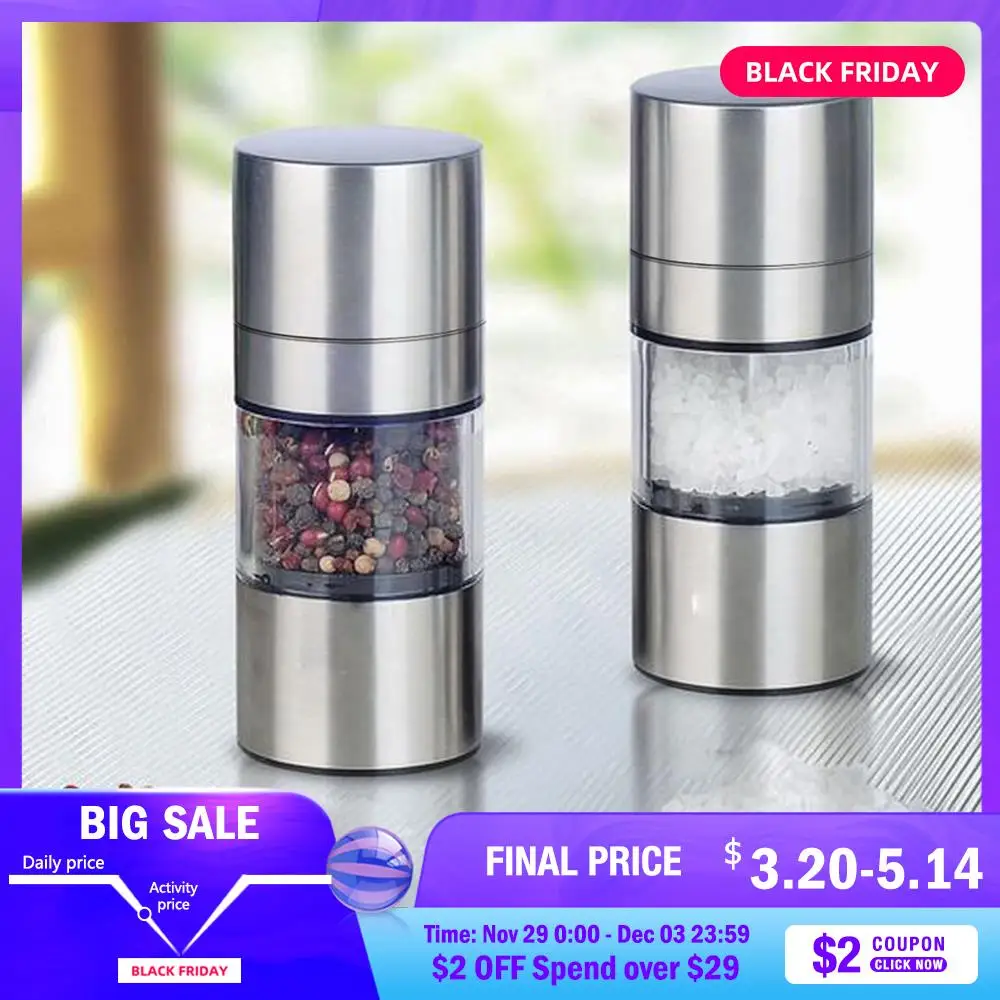 Ручная мельница для соли и перца шлифовальная машина из нержавеющей стали
