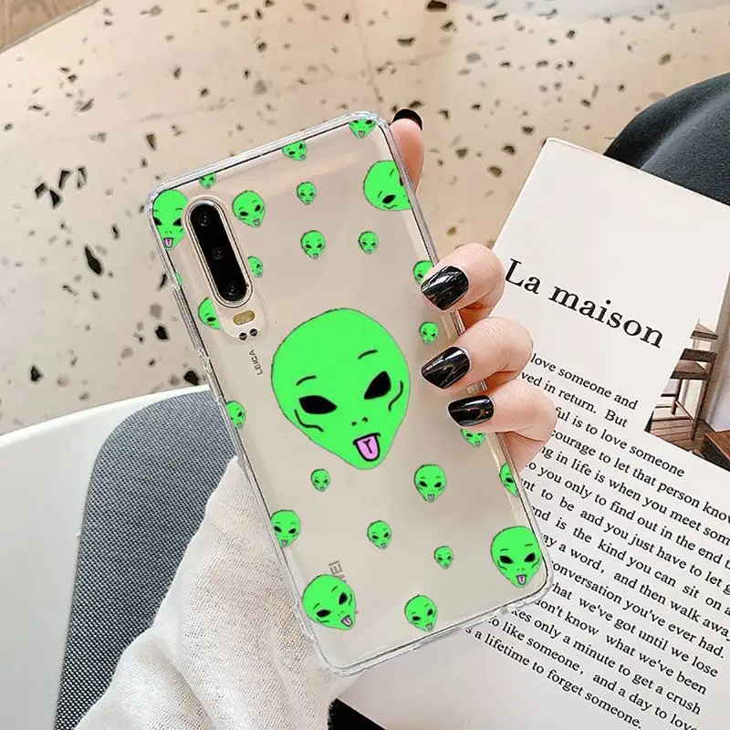 

Fashion E.T. Alien Phone Case Transparent for Samsung A71 S9 10 20 HUAWEI p30 40 honor 10i 8x xiaomi note 8 Pro 10t 11