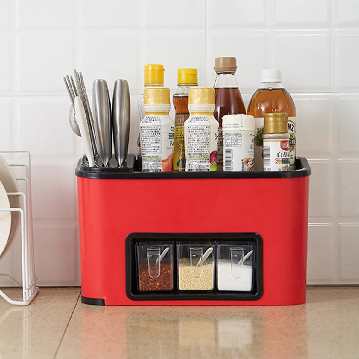 Многофункциональная кухонная стойка для хранения полка сезных приправ коробка