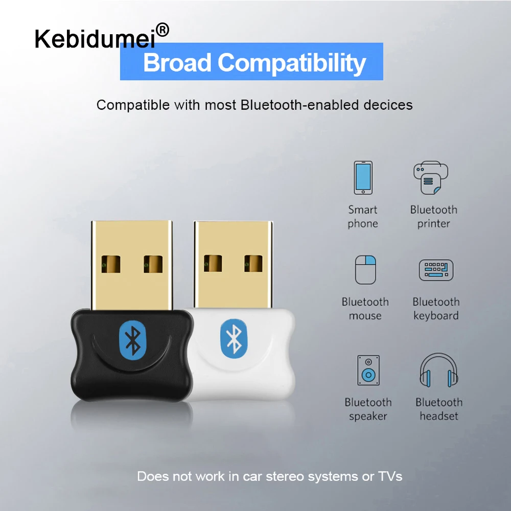 Kebidumei включающим в себя гарнитуру блютус и флеш накопитель USB адаптер Bluetooth 5 0 ключ