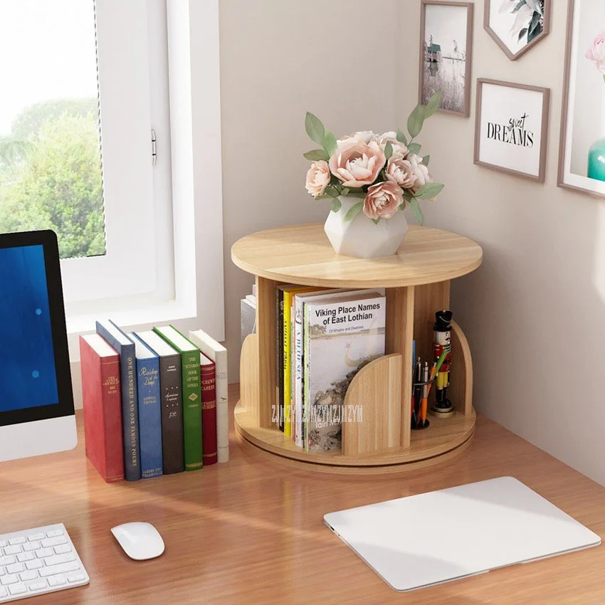 Креативная детская книжная полка простая настольная с поворотом на 360 градусов