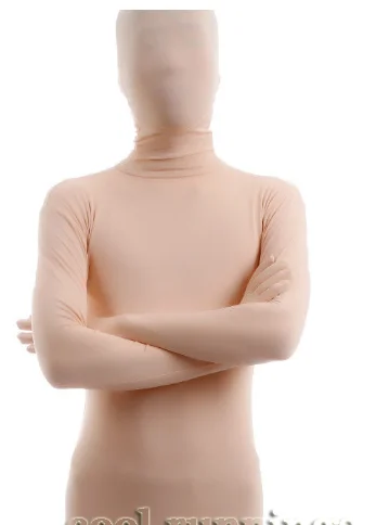 Nude (no shiny) Сексуальная обнаженная кожа телесный лайкра спандекс с длинным рукавом зентай Костюм танцевальная одежда гимнастический костюм трико - Цвет: Nude (no shiny)