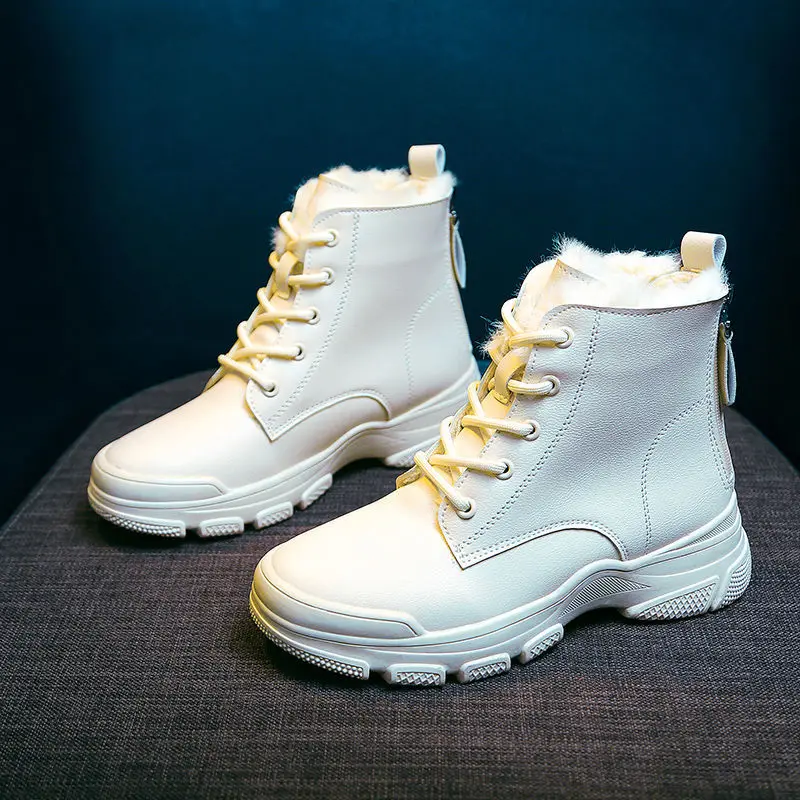 

Women Winter Plus Velvet Thicken Warm Snow Boots 2021 Autumn New Female Platform High Gang Cotton Shoes Non-slip Casual Sneakers