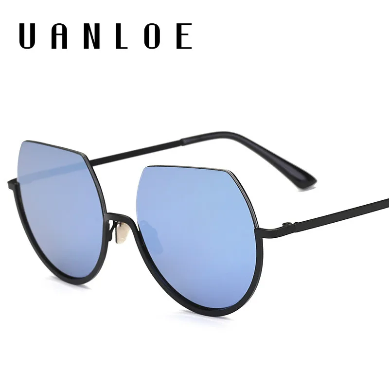 

UANLOE 2019 New Arrival Women Half-Frame Sunglasses Brand Designer Summer Style Eyewear Fashion Glasses UV400