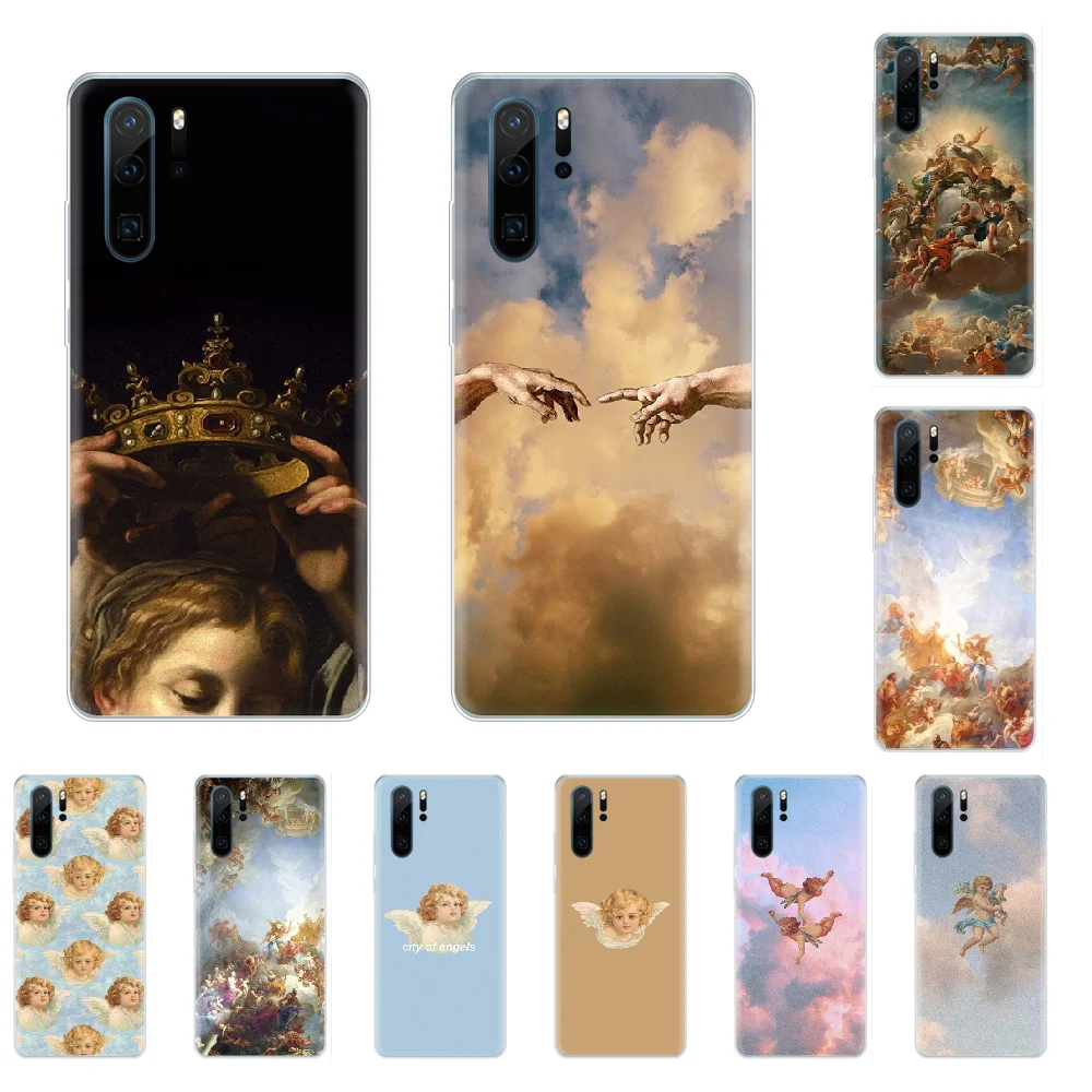 Художественный эстетический Ренессанс ангелы да Винчи мягкий чехол для телефона