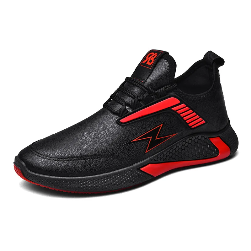

2021 New Men's Shoes Men Fashion Sneakers Men Comfortable Mens Casual Shoes Lace-Up Leather Shoes