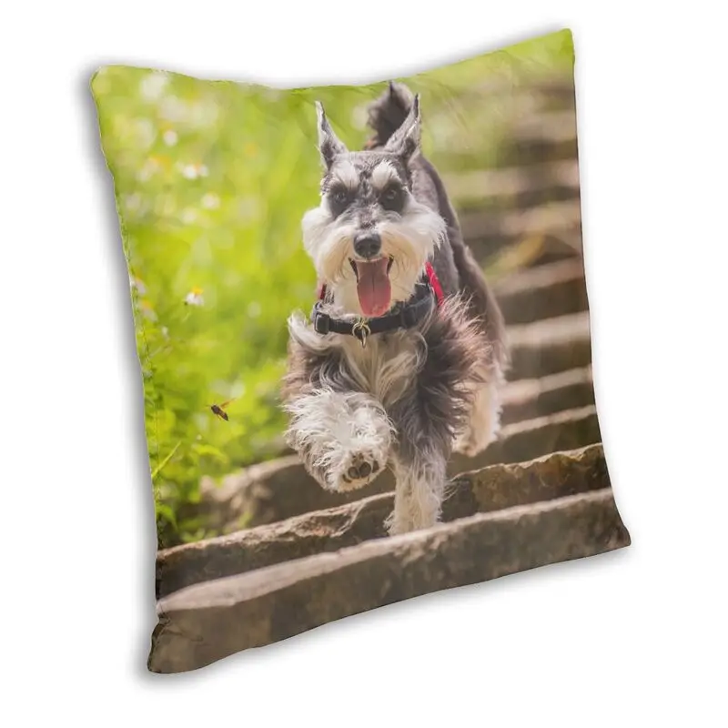 Модная миниатюрная наволочка с изображением собаки шнауцера декоративная для