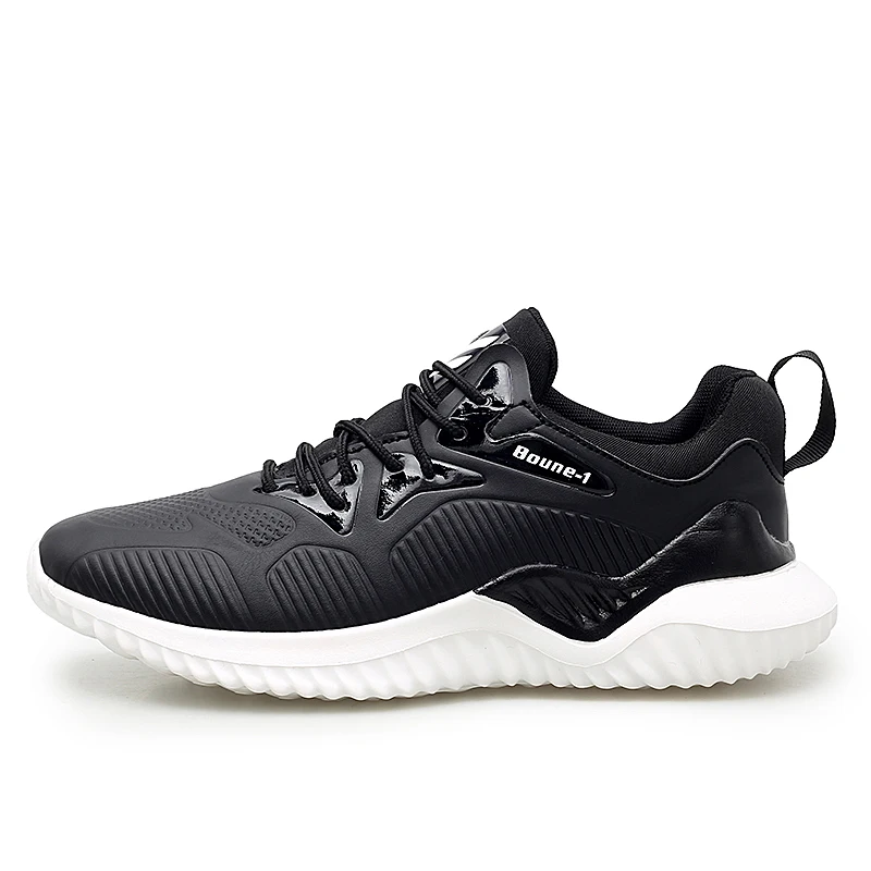 Black Shoes VESONAL качественные брендовые кроссовки из pu кожи Для мужчин взрослых повседневные мужские туфли Для мужчин Осенняя Уличная обувь для бега Легкая удобная женская обувь - Цвет: Black Shoes