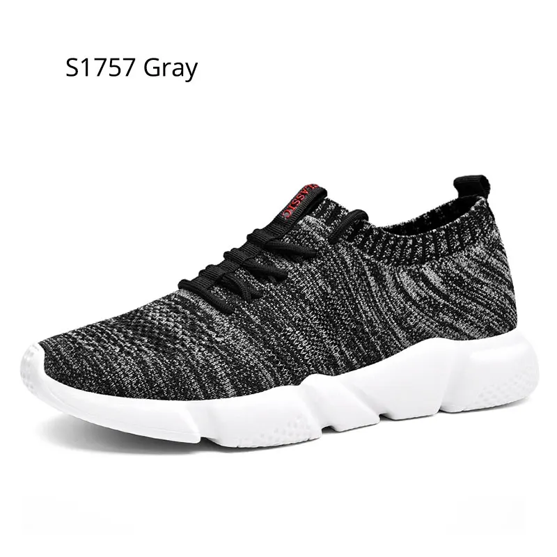 S1757 Gray SUROM/люксовый бренд; Спортивный светильник унисекс для мужчин и женщин; обувь для бега; летние кроссовки с дышащей сеткой; кроссовки для прогулок и бега - Цвет: S1757 Gray
