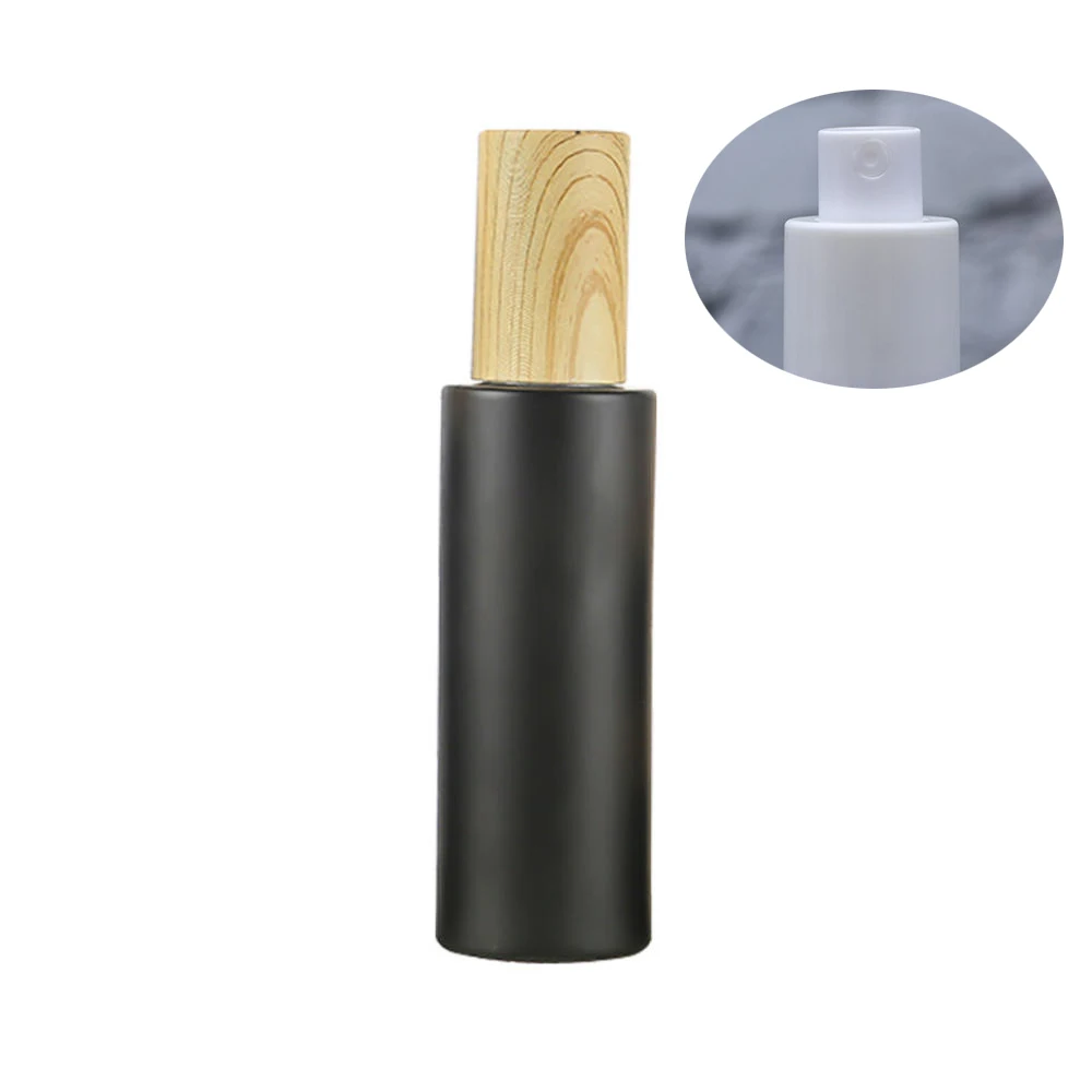 Черная матовая стеклянная парфюмерная парфюмерия многоразовая бутылка с