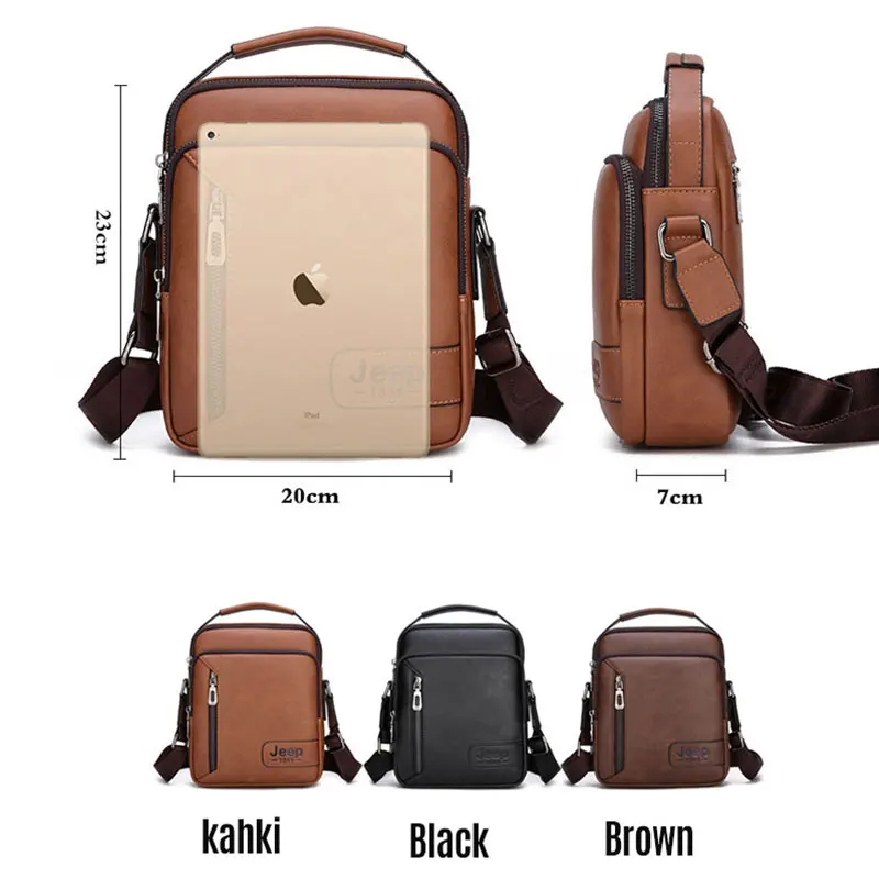 new men crossbody bag multi function shoulder bags men handbags large capacity split leather bag for man messenger bags tote bag free global shipping