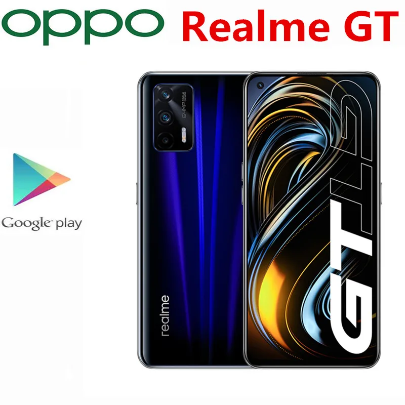 Оригинальный Realme GT 5G мобильный телефон 65 Вт Зарядное устройство 12 Гб Оперативная