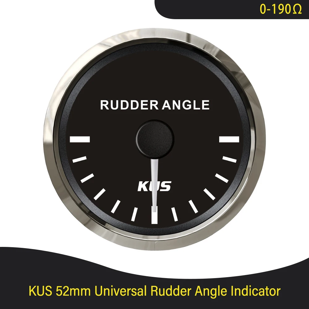 Universal KUS Boat 52mm Rudder Angle Indicator Gauge 12/24V for Yacht Without Sensor | Автомобили и мотоциклы