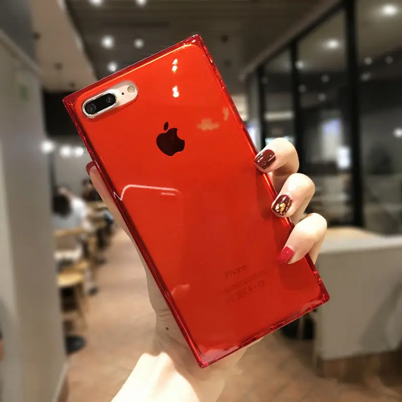 4 Gasbag Drop-Proof Soft Candy Color Phone Case for iphone XS Max XR X 11 7 8 Plus 6 6s Clear TPU Silicone Anti Knock Back Cover |