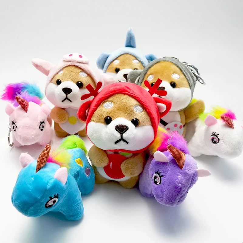 Kawaii мягкие животные Шиба ину одеваются единороги плюшевые игрушки милый мультфильм плюшевые животные Шиба Мягкая Кукла рождественские детские игрушки подарки