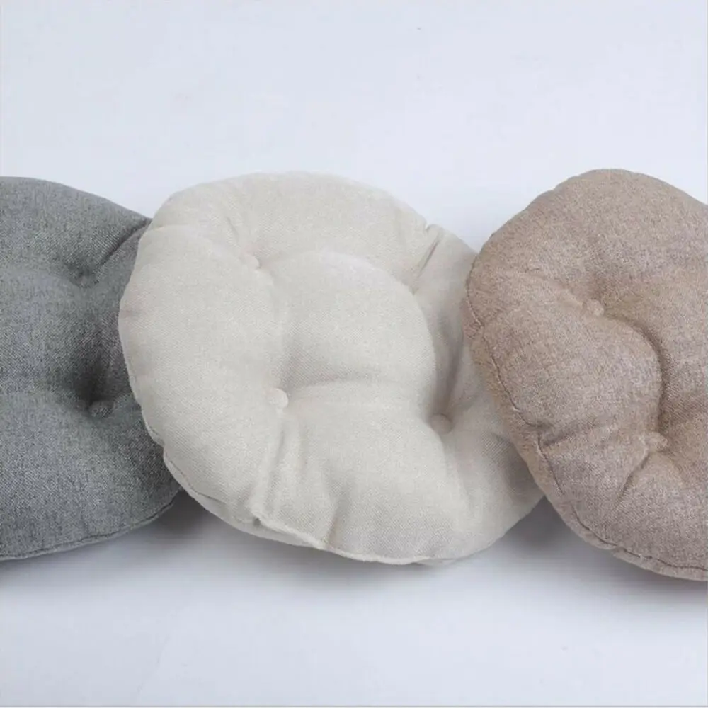 Круглая хлопковая подушка в скандинавском стиле для стола толстая садовая