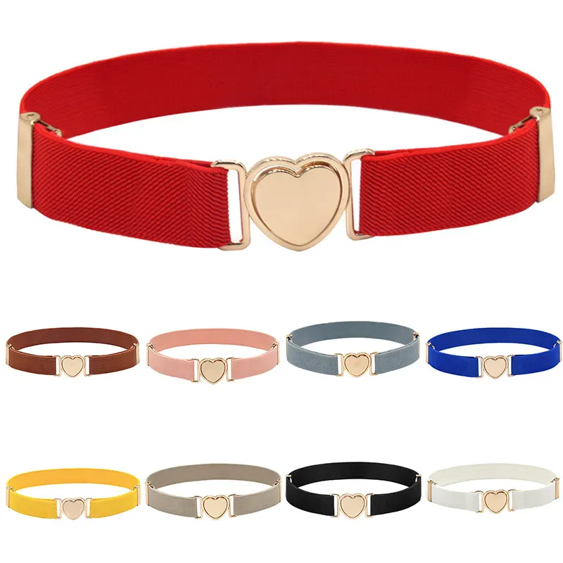 

Solid Color Kids Belt Boys Girls Belt Children's Day Gift Fashion Adjustable Stretch Waistbands Wide Leisure Elastic Waist Belt