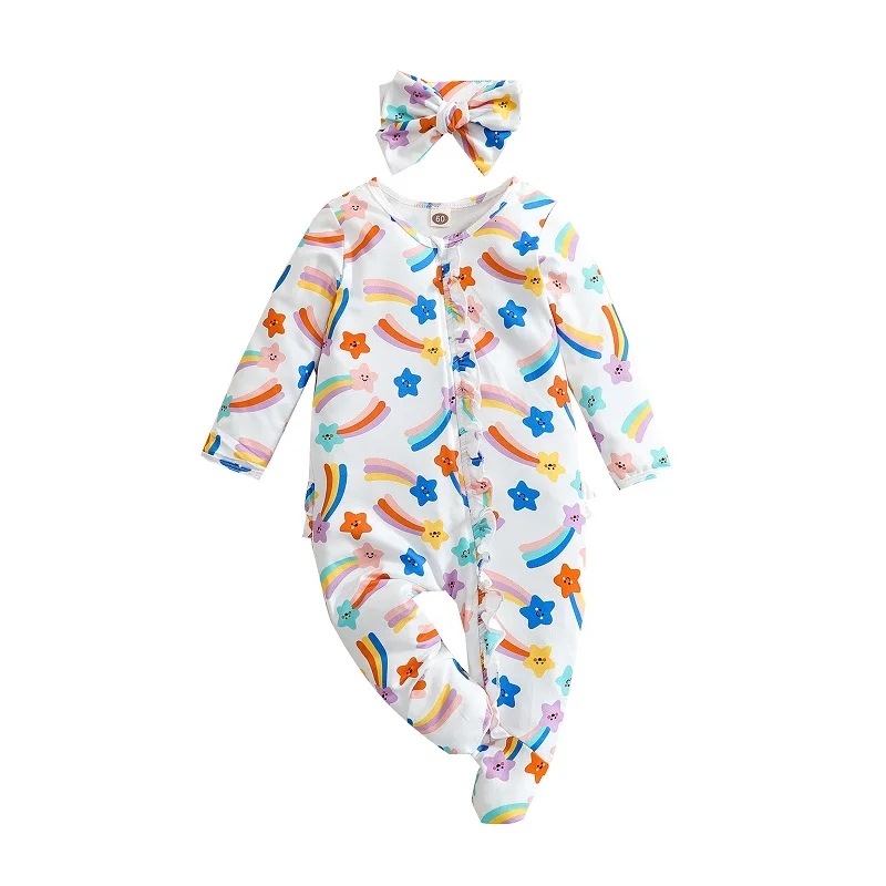 

2 шт., Детская Хлопковая футболка с длинным рукавом и оборками