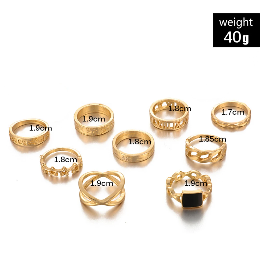 13 шт./компл. винтажные богемные геометрические шарнирные кольца набор для женщин