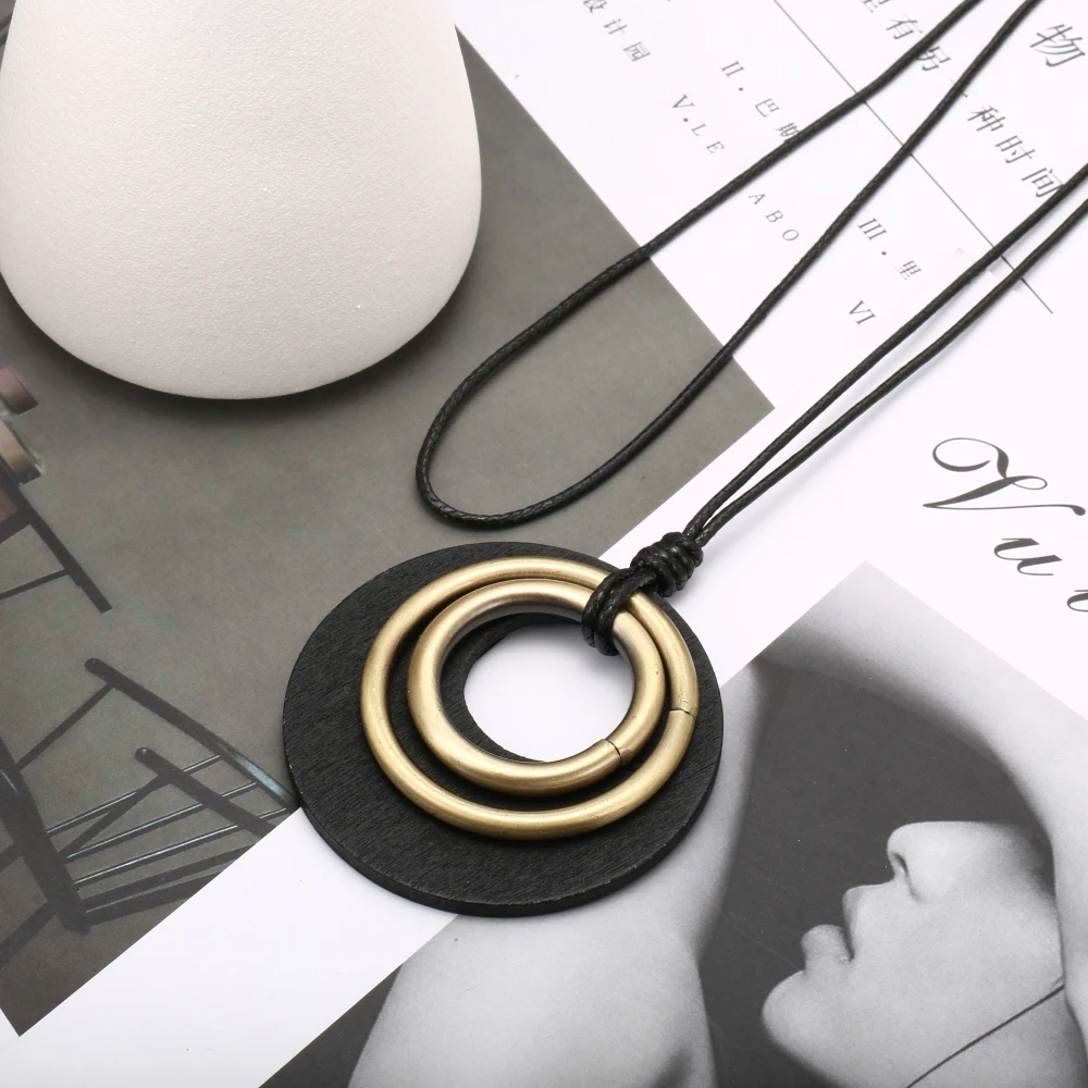 Ретро ожерелья для женщин Свитер Цепочка Аксессуар Ювелирный подарок 2020